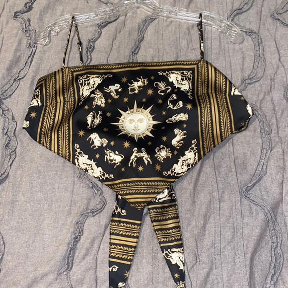 BRAND NEW DANIELLE BERNSTEIN SCARF TOP - Picture 1 of 5